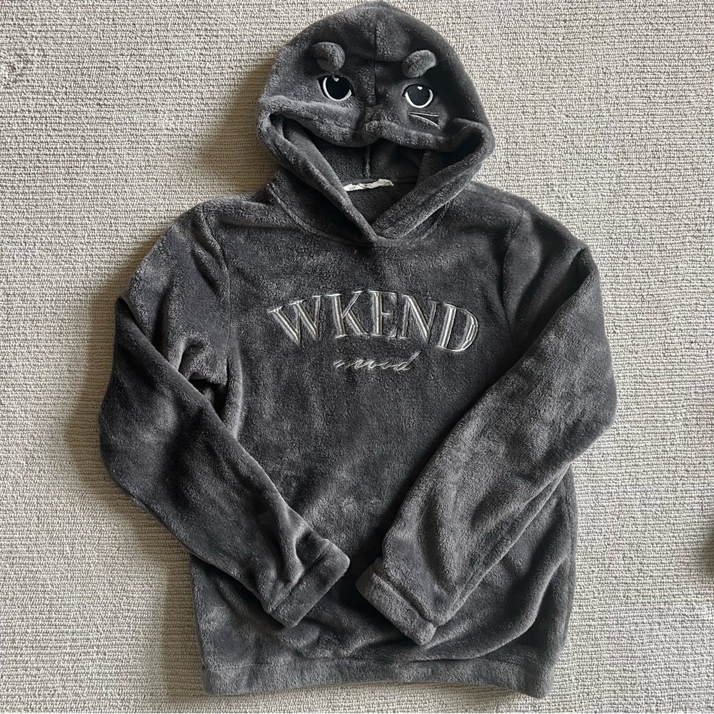 H&M Plush Gray Hoodie Sweater